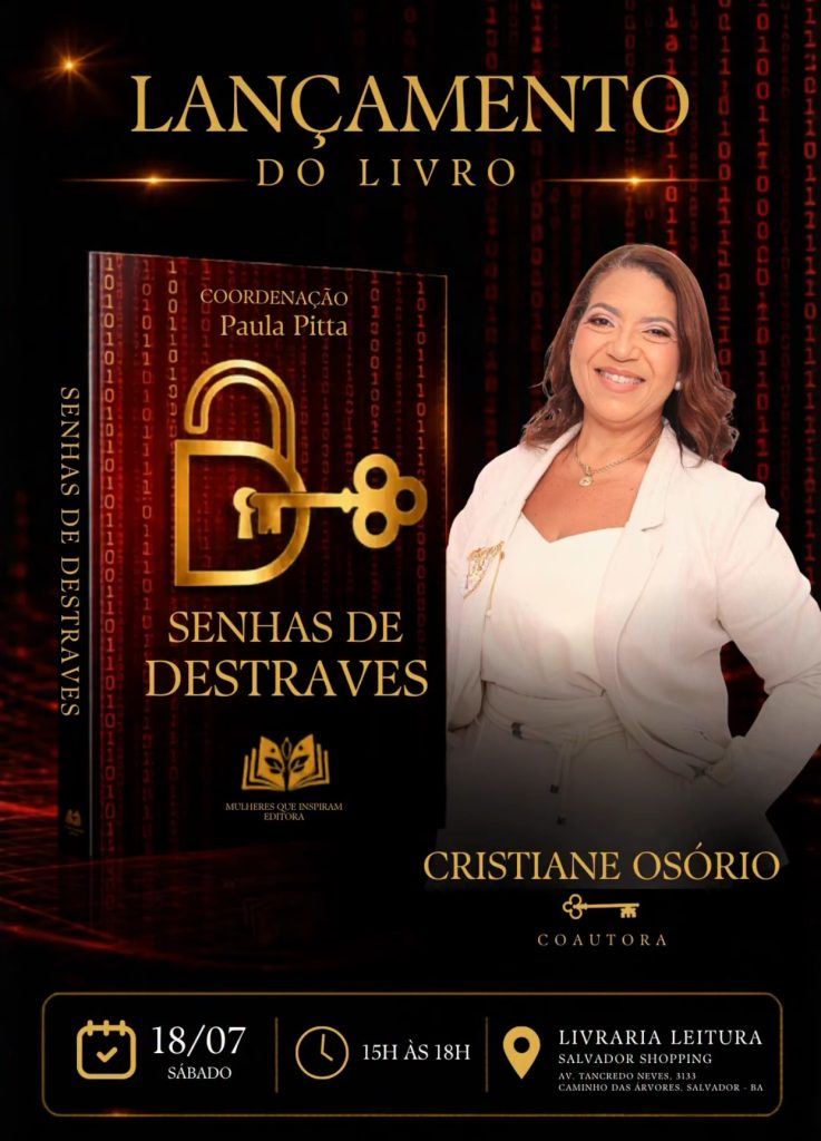 Coautora baiana prepara lançamento do livro Senhas de Destraves em Salvador